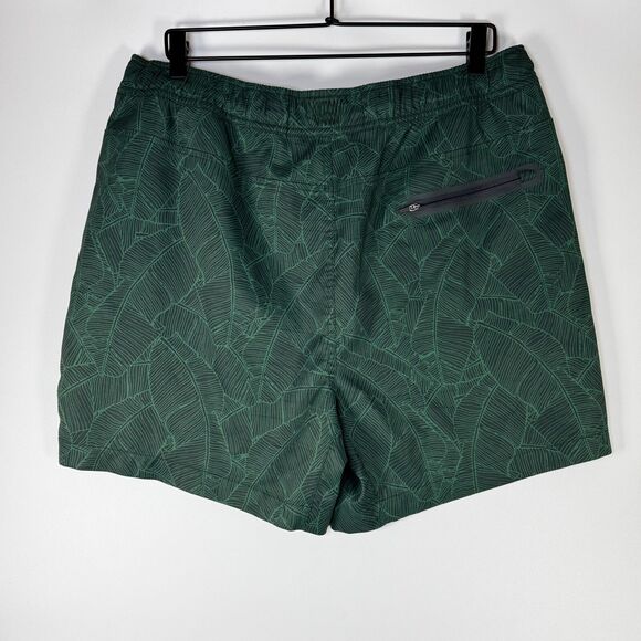 Mack Weldon Swim Trunk Mens Extra Large Green Tropical Drawstring Elastic Waist - Picture 6 of 14